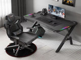 Gaming Desk with LED Lights Computer Desk K Shaped Desk - 120 x 60 V957-SDGACOSN3603S-1
