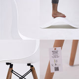 4X Retro Dining Cafe Chair DSW WHITE V274-FT-PP623-WH4