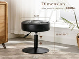 Adjustable Vanity Stool, 360&degSwivel Vanity Chair for Makeup Room, Black Stool Chair for Vanity, V1258-DP02-C-1415