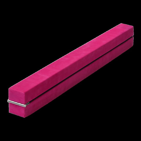 2.2m Gymnastics Folding Balance Beam Pink Synthetic Suede V63-826771