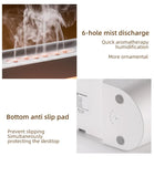 Black 300ml Ultrasonic Aroma Diffuser with Cracked Light Design - Cool Mist Humidifier for Home and V888-ELOSUNG18223