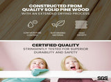 Kingston Slumber Wooden Kids Single Loft Bed Frame - Hiding Space Underneath with Interchangeable V219-BEDSBBKSL1WA