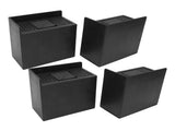 4 PCS 4in L Shaped Anti Vibration Pads Rectangular Non Slip Foot Pad Bed Risers for Washing Machine V1294-YM0716-3117220169211