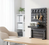 CARLA HOME Desk Pegboard Organizer Kit with Hooks, Tray & Mount Ideal for Office, Gaming Setup & LSB-36278
