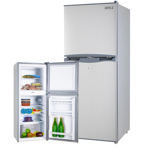 GECKO 125L Portable Fridge Freezer Camping Motorhome Caravan Upright Fridges 12V/24V/240V, Silver V219-CAPFFRGEKA13S