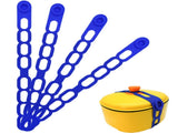 4 Pcs Silicone Latch Strap Tie for Slow Cooker Lid Lunch Box Bundling Organizing Black Gray V1189-LWWAL-20260327-04689