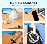 Cable Management Cord Holder Organizer, Cable Clips Holder with Strong Grip, Cord Organizer for Desk V1258-DP02-F-434