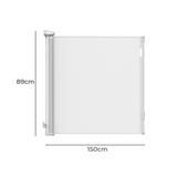 BoPeep Retractable Baby Safety Gates 150cm White 150 cm KD1134-150-WH