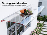 Instahut Window Door Awning 0.4mx3m Transparent AWN-04X3-CLR