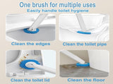 2 Pack Disposable Toilet Brush and Holder Set,Extended Handle with 48 Cleaner Refills Toilet Brush V1258-DP02-C-1318