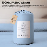 4pc 1000 Thread Count Cotton Rich King Bed Sheet Gift Pack CVC Microfibre Blend in Blue CVC-10KS-BU
