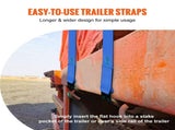 Winch Straps, 10.2 cm x 9.1 m, 2.7T Load Capacity, 8.2T Breaking Strength, Truck Straps with Flat V952-PGJPDLS4INCH3LGJKV0