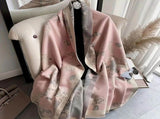 Bohemian-style Faux Cashmere Shawl Scarf, Soft, Warm, and Stylish for Autumn and Winter V1232-FXRPJ010