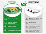 Silicone taco trays 3-pack with dividers Eco-friendly Reusable Taco plates Taco holders V1259-DP01-BO-82