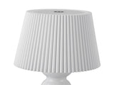 LED Cordless Table Lamp Iron Plastic Pleated Touch Control Stepless Dimmable USB Rechargeable V1294-YM0901-3119240085012