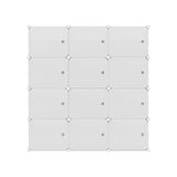 Artiss Shoe Rack DIY 12 Storage Cube Stackable White DIY-SHOE-12-WH