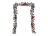 Christmas Artificial Wreath Red Bowknot Ribbon Garland-E V1263-JX-1006