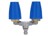 Double Heads Rotating Nozzle 4000psi High Pressure Washer Turbine Nozzle with 1/4 Inch Quick Connect V1294-YM0901-3111250011211
