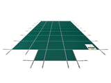 Pool Safety Cover Fits18x36ft Inground Safety Pool Cover Green Mesh with 4x8ft Center End Steps V952-YYCM18X36JZYTYCG1V0