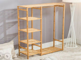 Open Wardrobe Clothes Rail Rack Hanging Garment Heavy Duty Organizer Coat Shelf V767-ZJJ217-G1
