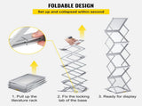 Literature Rack, 6 Pockets, Pop up Aluminum Magazine Rack, Lightweight Catalog Holder Stand V952-LHJJCZDSSM6A4NJPRV0