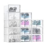 VEVOR Shoe Storage Boxes 12 Pack Stackable Storage Organizers US Size 11 White V952-KDDBTMKKXHQKIHDHI001V0