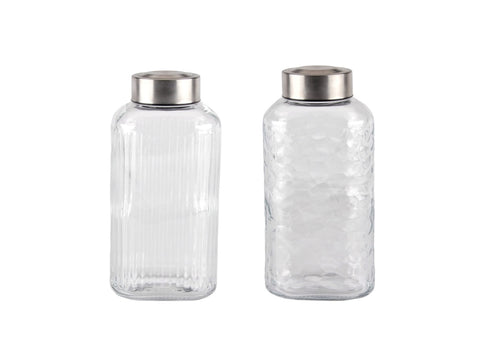 bulk 24 Glass Bottle w Metal Screw Lid 400ml Assort 6x19cm V637-KIT38461