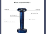 Blue EMS Eye Massager with Heat and Light Therapy - 360 Rotating Head, Multi-Color LED, Vibration V888-ELOSUNG56281-2