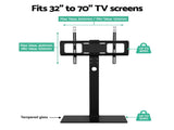 Artiss TV Stand Mount Bracket for 32"-70" LED LCD Glass Storage Floor Shelf TV-MOUN-S08-BK