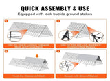 Chicken Tunnels, 300 x 71 x 61.5cm Chicken Tunnels for Yard, Portable Chicken Tunnels for V952-YJSDZXK00000V3S9IV0