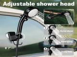 Portable Camping Shower, 6000mAh Rechargeable Outdoor Shower Pump 4 Spray Modes & Speeds, Ipx7 V1107-132-60873-GRY1