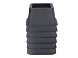 6Pcs 3 Inch Trapezoid Furniture Risers Sofa Leg Pads for Bed Table Cabinet Sofa Feet Black V1294-YM0716-3116220007911
