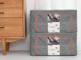 CARLA HOME 3 pack Large Clothes Storage Bins with Lids for Clothing, Bedding, Blankets, Toys V178-36307