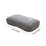 Buckwheat Hull Pillow, Ergonomic Adjustable Height Neck Support Pillow, Breathable Cotton Medium V1192-AZ-W-32194