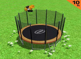 Kahuna Blizzard 10 ft Trampoline with Basketball Set Orange TRA-BLZ-10-OR-BB