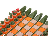 Roll Up Plant Chess Set Funny Plant Themed Travel Chess Game Portable Chess Board and Piece V1294-YM0901-3115250061611