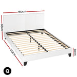 Artiss Bed Frame Queen Size White NEO BFRAME-G-NEO-Q-WH-AB