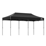 Instahut Gazebo Pop Up Marquee 3x6 Folding Tent Wedding 500D Camping Black GAZEBO-T-3X6-F-BK