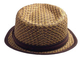 GOORIN BROTHERS Eric B Trilby Fedora Hat Bros Woven Paper Straw in Brown V563-GOORIN-100-4432-BRWN-XL