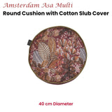 KAAT Amsterdam Asa Multi Botanical Round Filled Cushion 40cm Diameter V442-HIN-CUSHION-AMSTERDAMASA-MULTI-RD