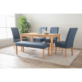 ALLEGRO Dining Table 4x MESI Dining Chair MESI Bench - 6 Piece Dining Set - Natural V656-145078-241342-244004