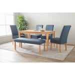 ALLEGRO Dining Table + 4x MESI Dining Chair + MESI Bench - 6 Piece Dining Set - Natural V656-145078-241342-244004