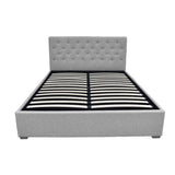 Artiss Bed Frame Queen Size Gas Lift Grey VILA BFRAME-E-VILA-Q-GY-AB
