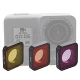3-In-1 Snap-On Lens Filter For Gopro Hero6 / 5 - Red Yellow Purple PRL-6987ACD