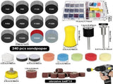 268-Pack Wet-Dry Disc & Drum Set with Sponge Polishing Pad Precision Finishing, Ideal for V1369-AZ3-W-12049