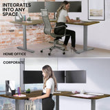 FORTIA 173W x 173W x 75D 3-Motor 120kg Load Adjustable Electric Sit to Stand Up Corner Desk V219-ADKCORFOWLSVC3A