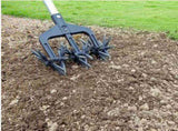 Rotary Cultivator Tool, Hand Held Garden Cultivator with Detachable Tines for Reseeding Grass Or V1369-AZ3-W-05148