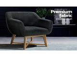 Artiss Armchair Tub Chair Charcoal Aston FA-CHAIR-ACC024-CHAR