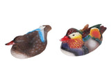 2PCS Floating Mandarin Duck Statue Resin Cute Animal Decor Sculpture Ornament for Outdoor Garden V1294-YM0521-3111230091211