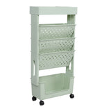 Removable Book Storage Rack 5 Tier Large Capacity Multifunctional Movable Storage Organizer Shelf V1294-YM0901-3116230010112